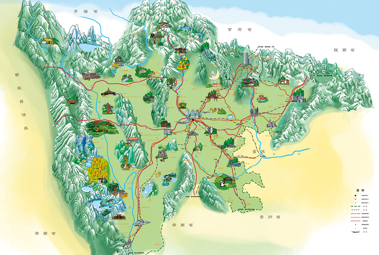 墨染蜀山，穿越时空探寻四川的古老魅力